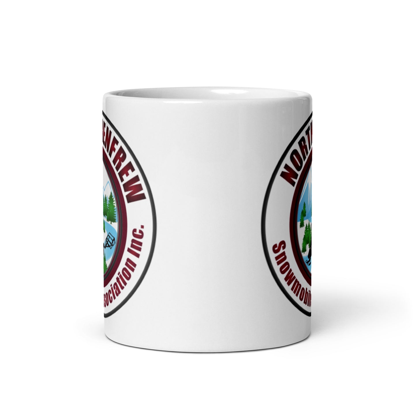 White glossy mug