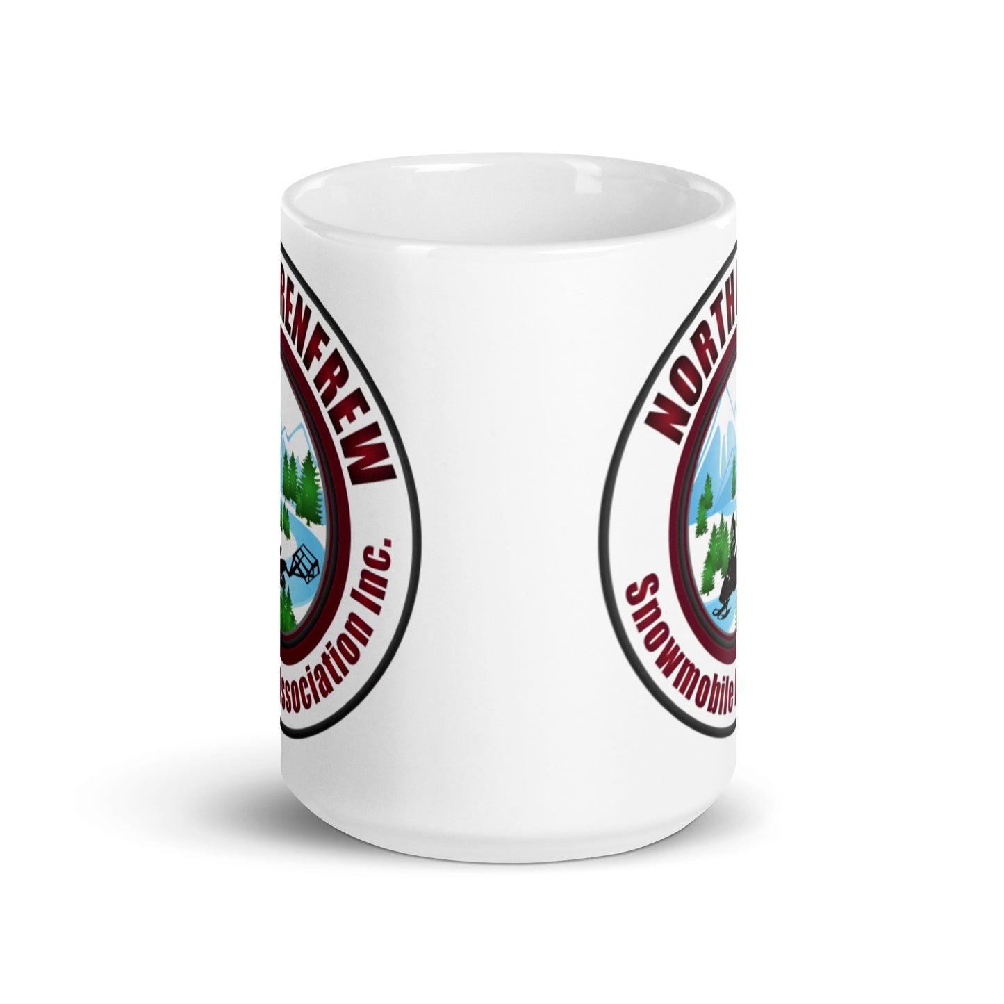 White glossy mug